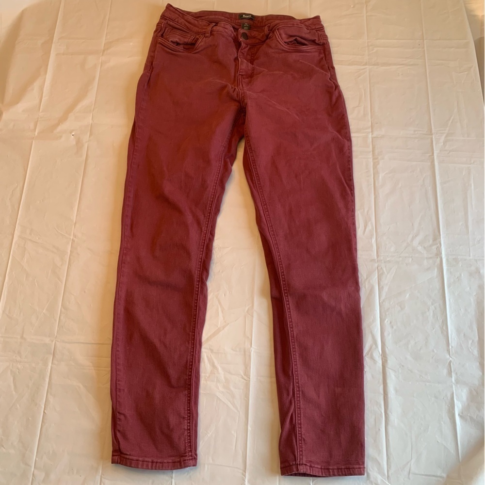 👖  ROOTS Light Wash Burgundy Jeans - Women's Size 29 👖 - Picture 12 of 13
